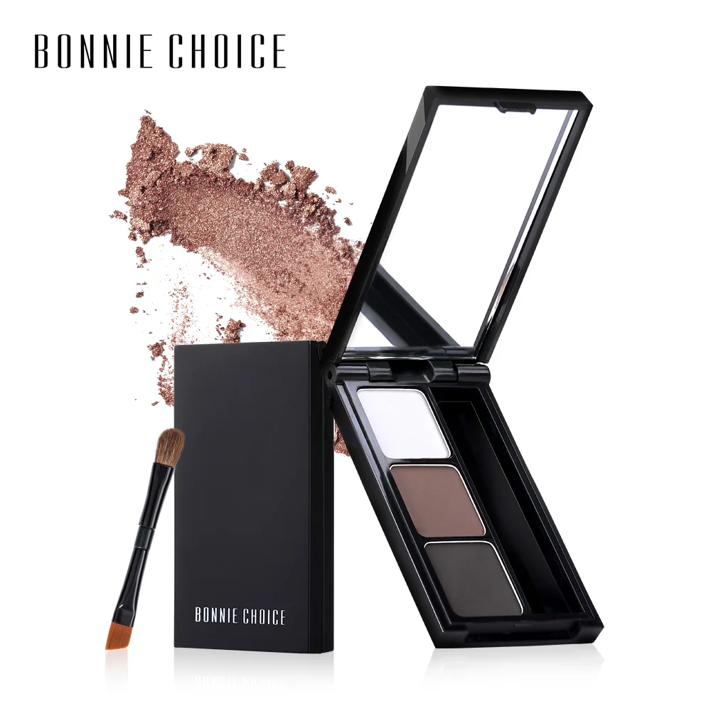 BONNIE CHOICE 2 Color Eyebrow Enhancer Pro Makeup Eyebrows powder Long-lasting Waterproof With Brush Mirror Cosmetic Kits | Красота и
