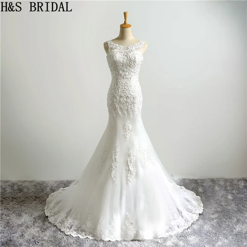 H&ampS BRIDAL Mermaid lace wedding dress 2020 elegant bead bridal dresses vestido de novia | Свадьбы и торжества