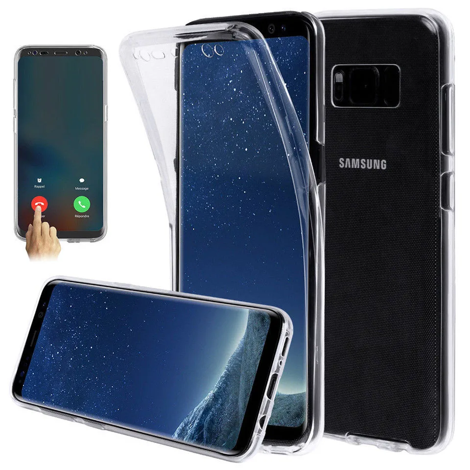 360 полностью прозрачный чехол для Samsung Galaxy S10 S10E S9 S8 Plus A10 A30 A40S A40 A50 M10 M20 силиконовый