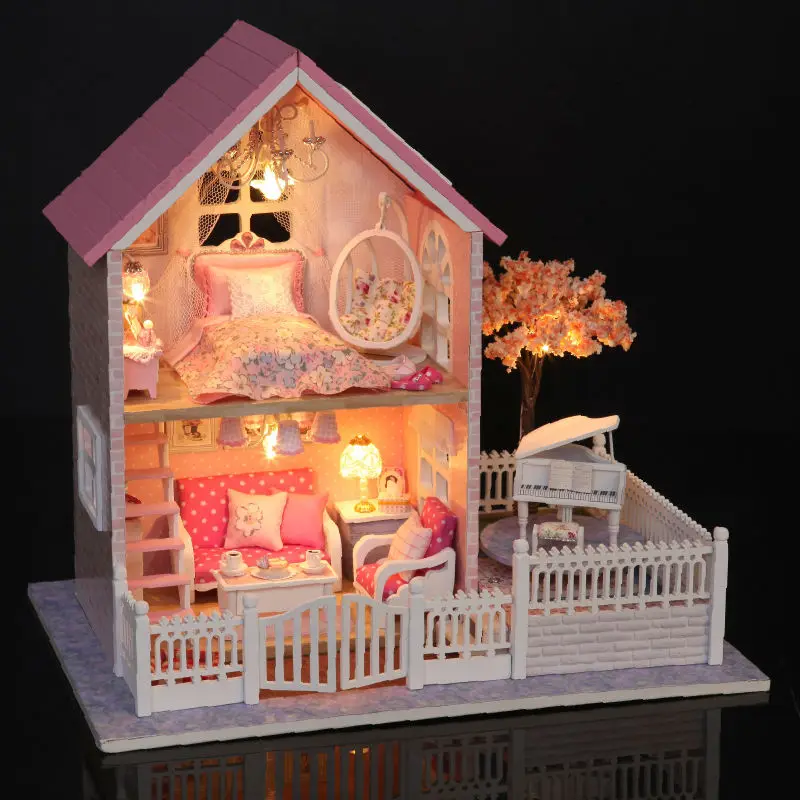 Миниатюрный Кукольный домик сделай сам Casa De Boneca 3D Деревянный кукольный пазл