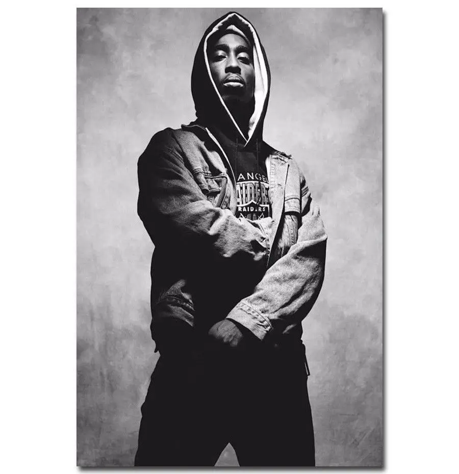 Горячая новинка Tupac Shakur 2Pac Rap Music Star Silk художественный плакат настенная наклейка