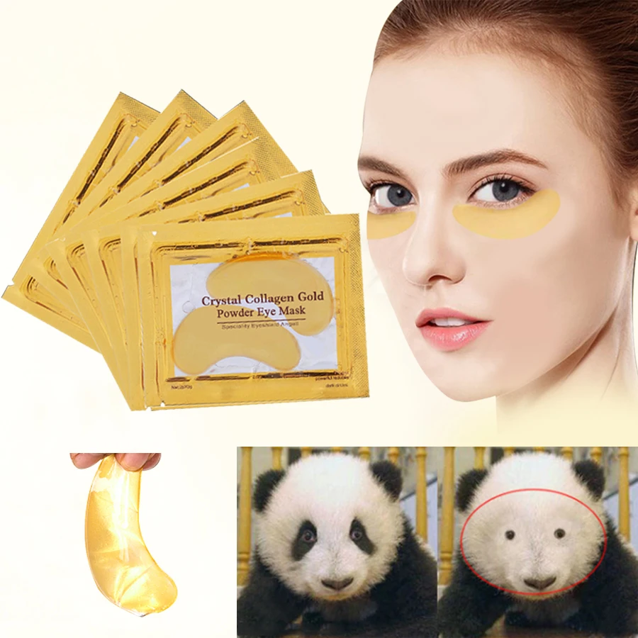 5 упаковок Золотая кристальная коллагеновая маска для глаз патчи анти мешки