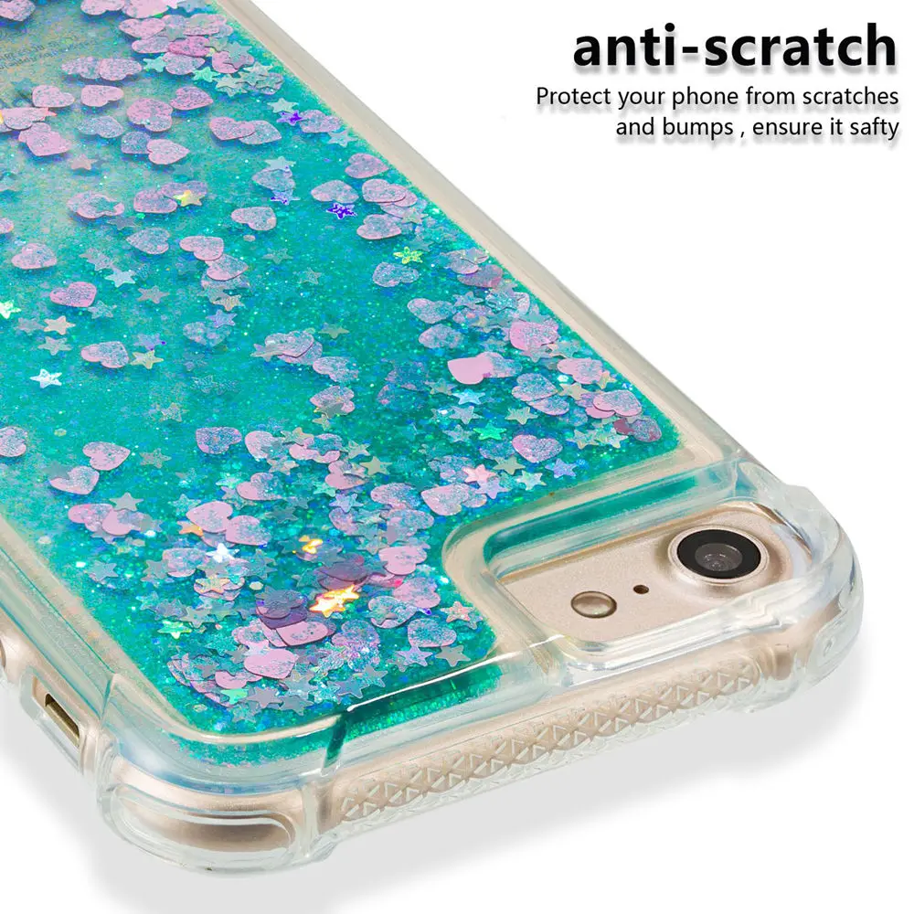 Glitter Stars Phone Cover for Apple iPhone 6 6S A1549 A1586 A1589 A1690 A1688 A1699 Dynamic Liquid Quicksand Soft TPU Back |
