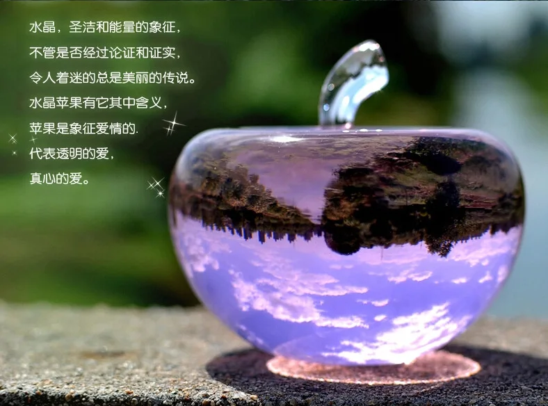 Бесплатная доставка блестящая кристально гладкая разноцветная яблоко для