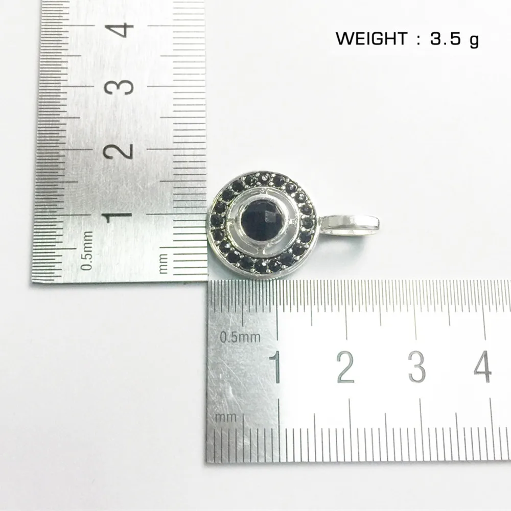 

Muffiy Women's Pendant Hollow Round Ornament Silver Black Zirconia Pendant Fashion Chain Necklace Pendant Jewelry Gift Female