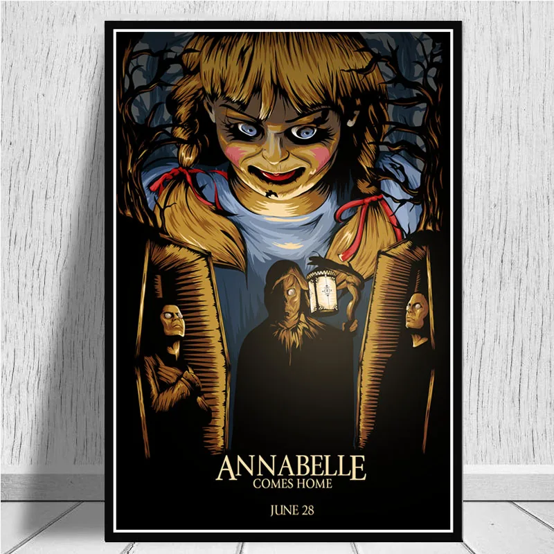 Постер и принты Новый Annabelle 3 приходит домой фильм Классический ужас кино