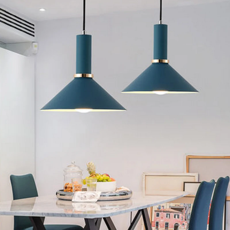 

Nordic macarons pendant lights E27 G80 bulb hanging lamp modern living room restaurant bedroom cafe pendant lamp blue/pink/black