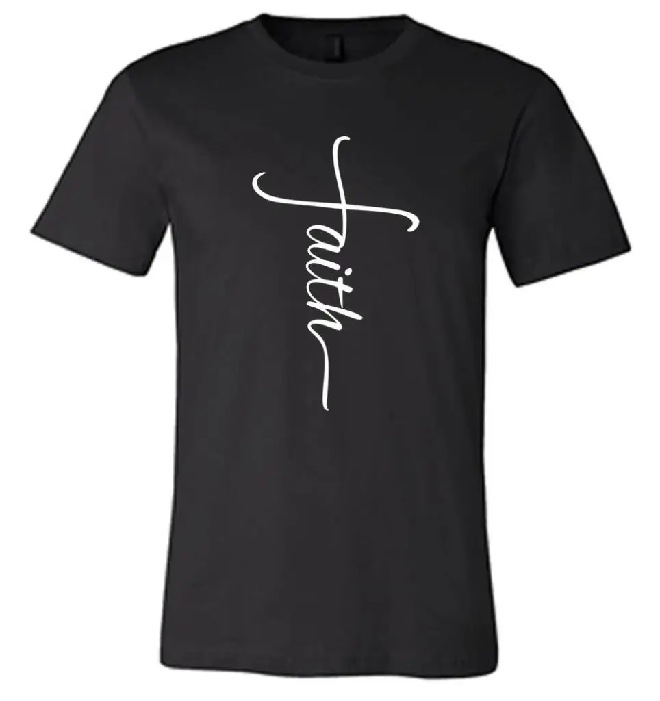 Вера мягкие христианский крест летняя футболка мужская мода 2019 модная 100% хлопок