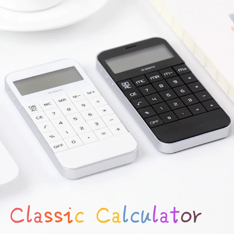 

Smart Phone Style Arithmetic Calculator Coin Batteries Pocket Calculator Stationery Calculators Portable for School Meeting