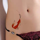 Маленькие временные тату-наклейки Hello Fox с мультяшными животными для женщин и девочек, тату на руку, Хелло шрифт для детей, милые товары для татуировок на заказ