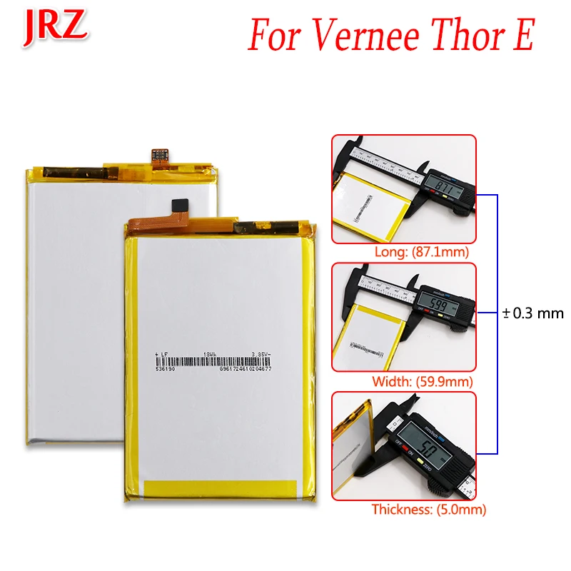 JRZ 5020mAh MTK6753 батарея для Vernee Thor E сменные батареи телефона Bateria E|Аккумуляторы