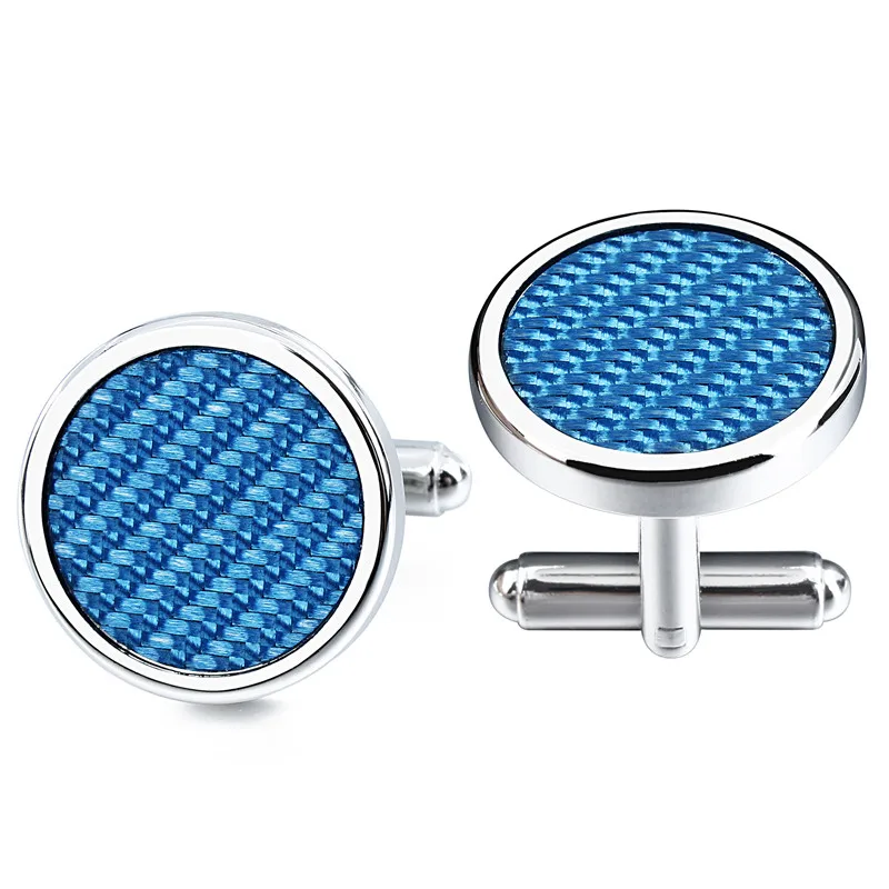 HAWSON Синие запонки из углеродного волокна Свадебная церемония смокинг набор