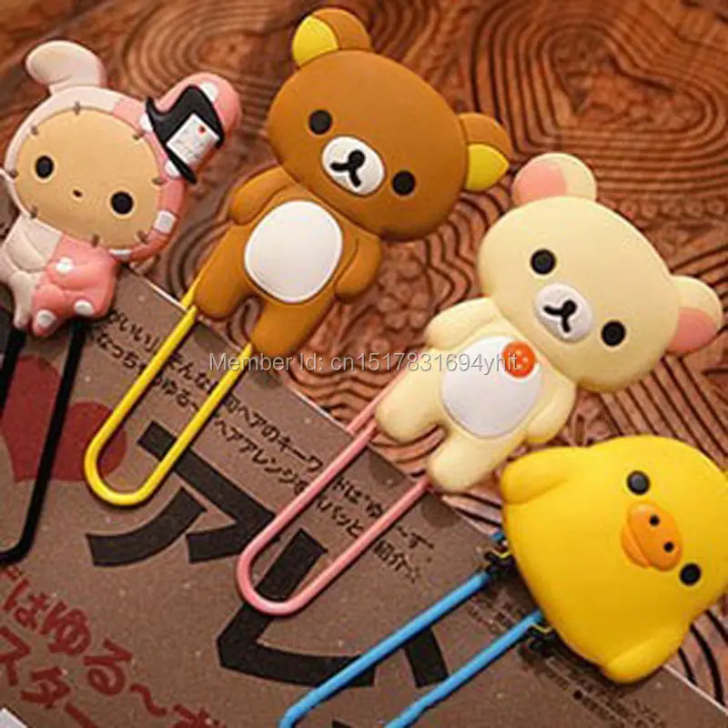 Милая серия Rilakkuma закладка магнит зажим для бумаги новинка подарок детей|Скребки|