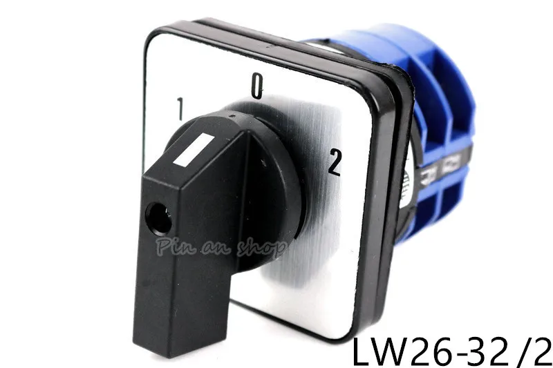 Lw26-32/2 3 позиционный поворотный переключатель 32A 2 полюса переключение cam Универсальный Переключатель серебряные контакты