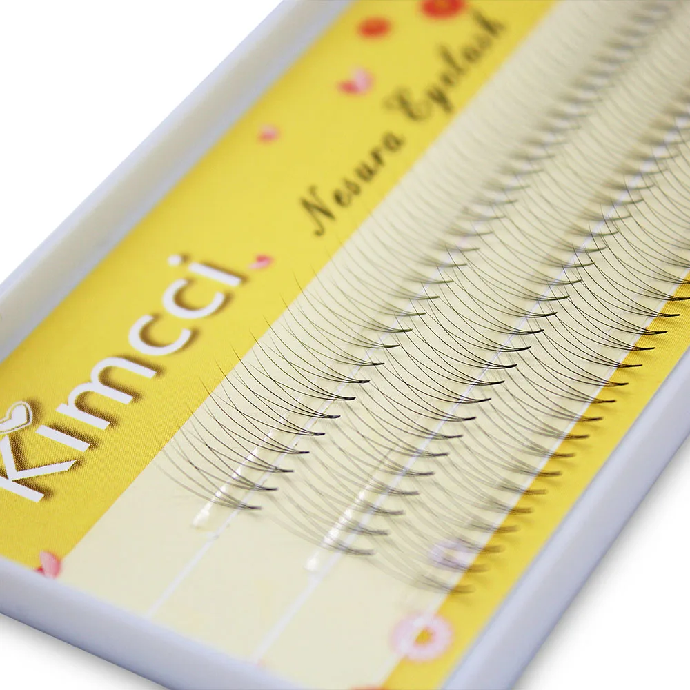 Kimcci 3D эффект Коготь Тип Кластерные ресницы человека Расширение прививка
