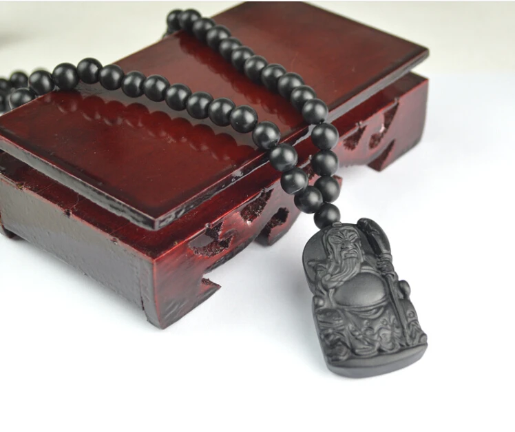 Guan Yu Bian Stone Bianshi Black колье резной каменный массажер традиционный инструмент для