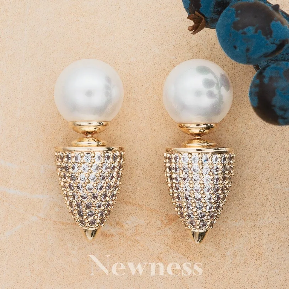 Серьги с фианитами Newness модные элегантные серьги для женщин | Украшения и