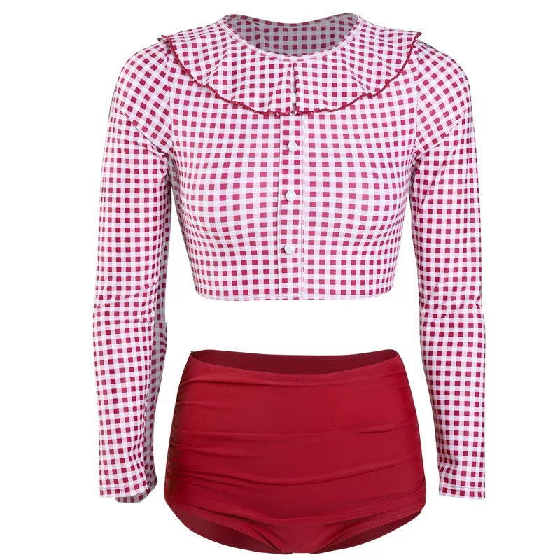 Женские сексуальные комплекты бикини с завышенной талией для маленьких девочек