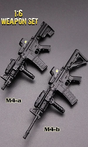 M4-b 8 видов стилей 16 см пистолет 1/6 масштаб фигурка модель оружия аксессуары серии HK416 и M4 модель оружия игрушки для 1" Армейская фигурка - Цвет: M4-b