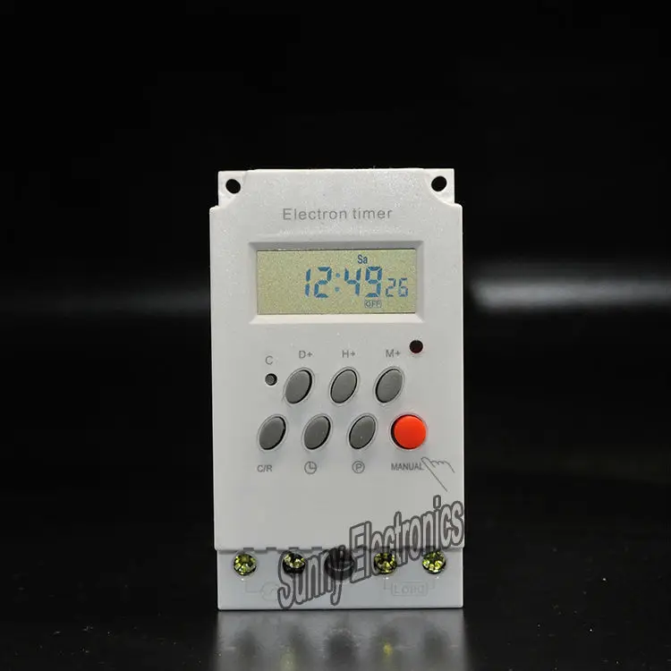AC 220V 25A микрокомпьютер электронный программируемый цифровой таймер на Din рейку |