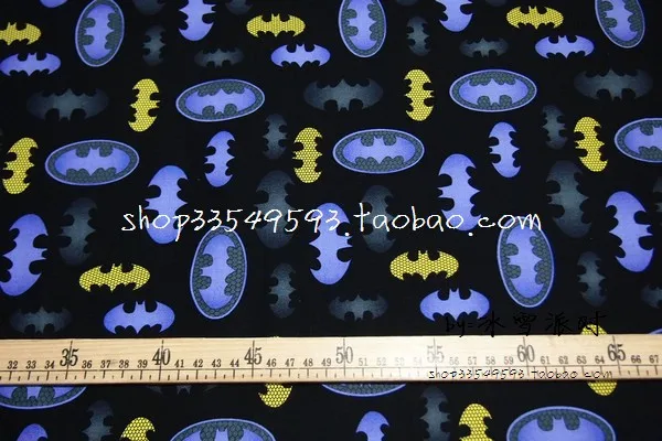 140 см* 50 см 1 шт. черная ткань Бэтмен хлопок ткань пэчворк Telas Batmans набивная ткань Сделай Сам шитье детская одежда лоскутное шитье