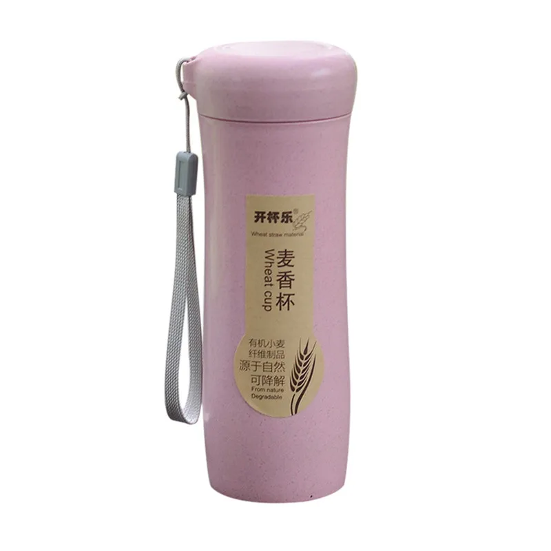 400 мл натуральная Пшеничная солома портативная бутылка для воды контейнер