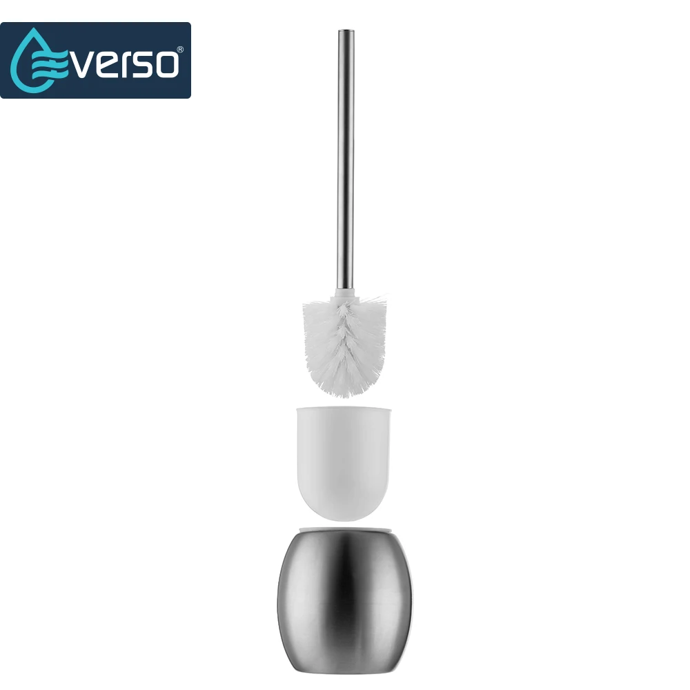 EVERSO 1 набор из нержавеющей стали держатели для туалетной щетки Bylon щетка для чистки туалета хромированная Туалетная щетка держатель