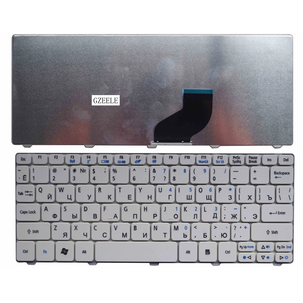 Новая русская клавиатура для ноутбука GZEELE Acer Aspire One Happy 2 ZE-7 HAPPY2 E100 AOE100 P0VE6 POVE6 ZE6 ZE7