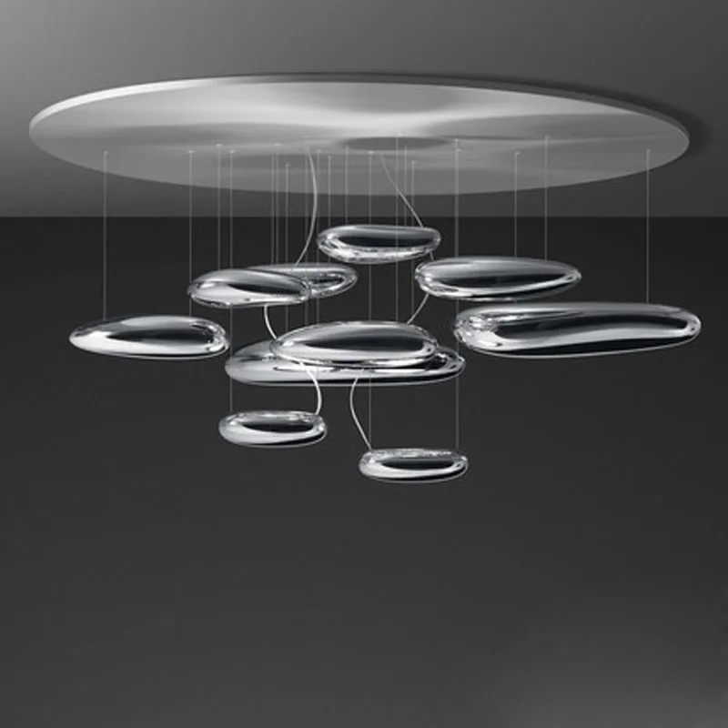 

Modern Fashion silver glass ball super big pendant light dining room and restaurant lamp