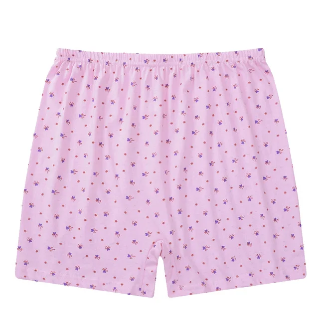 B Pink Print Женские безопасные Короткие штаны Femme хлопок мягкое нижнее белье боксеры шорты Нижнее белье размера плюс M-XXL тянущиеся трусики для мам - Цвет: B Pink Print