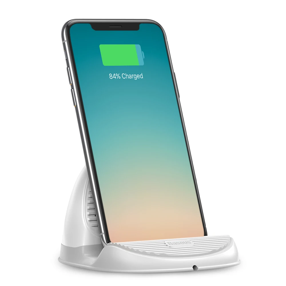 Baseus Desktop QI Беспроводной Зарядное устройство 10 Вт рассеивающий вентилятор быстрой