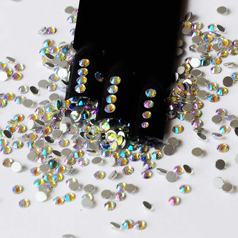 

YANRUO Crystal Starry Sky AB Color Newly Non Hotfix Flatback Rhinestones Nails Art Decorations DIY For a Manicure Beads Design