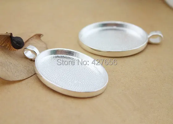 10 шт. античный серебряный тон/бронзовая овальная рамка базовой настройки лоток