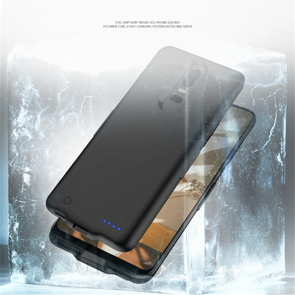 Внешний внешний аккумулятор для OnePlus 7 Pro, чехол для зарядного устройства, запасная мощность, мягкий край для One plus 6 7, чехол на заднюю панель, 6500 мА/ч