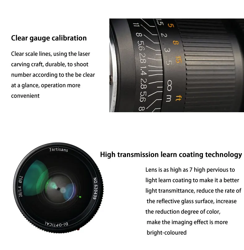 7 artisans 28 мм F1.4 Большая диафрагма paraxial M-mount объектив для камер Leica M-M M240 M3 M5 M6 M7 M8 M9 M9P M10