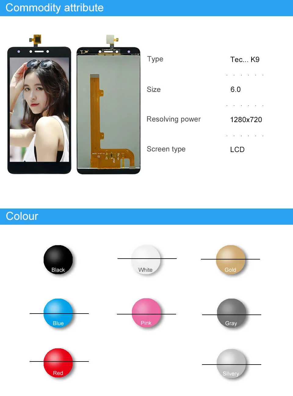 Полный ЖК-дисплей для Tecno Spark Plus K9 ЖК-дисплей инструмент для ремонта сенсорного экрана в сборе запчасти для Tecno K9 стеклянная панель дигитайзер сенсорный датчик