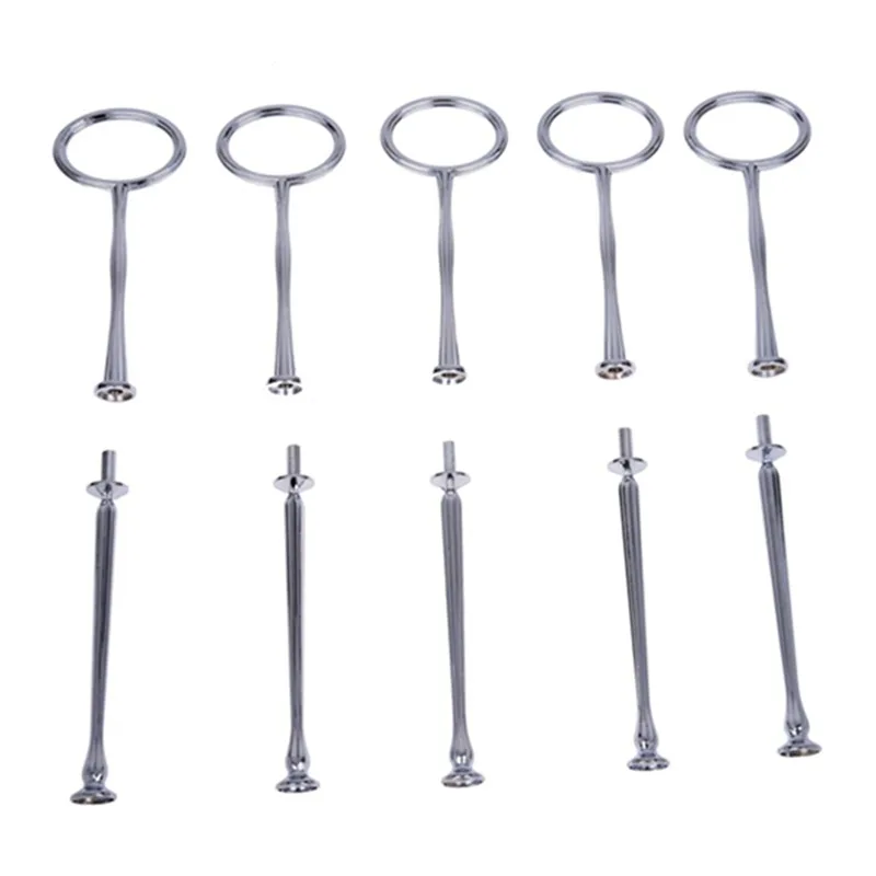 5 свадебные Металлические 2 Яруса Торт Стенд Центр ручки стержни фитинги