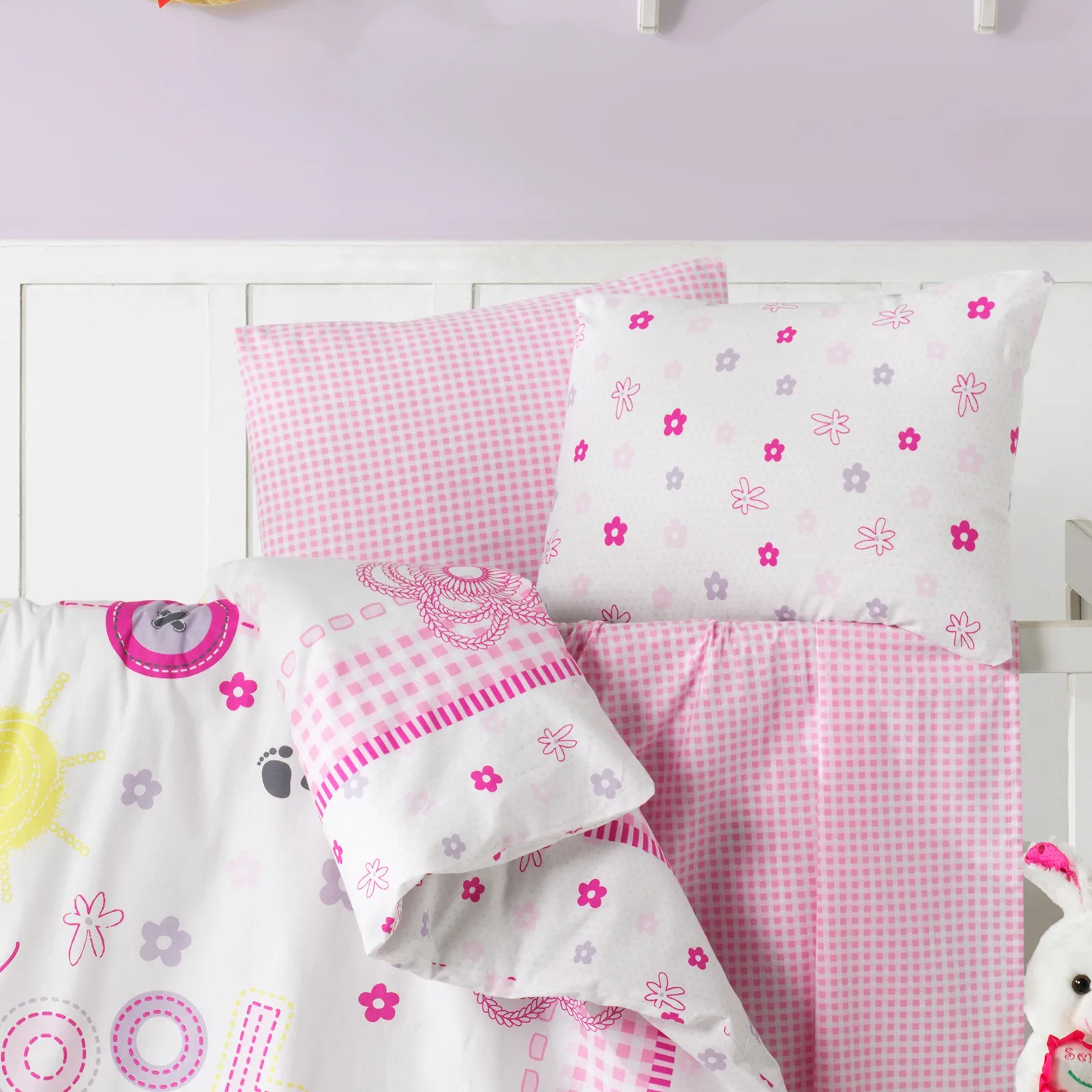 Ebebek Little Dreams детское пуховое одеяло с принтом в виде кролика розовый цвет | Мать и
