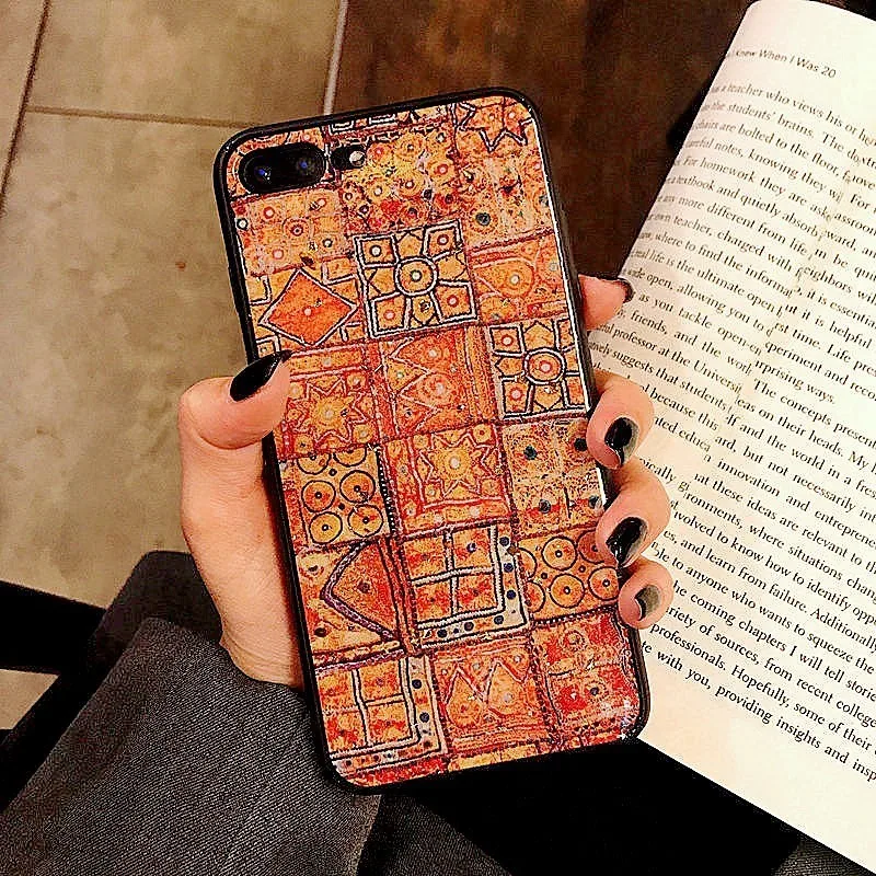 Gold Foil Geometry Phone Cases For iPhone 8 Case 6 7 Plus Glitter Back Cover X Xs Max XR TPU Rubber Gel Coque |