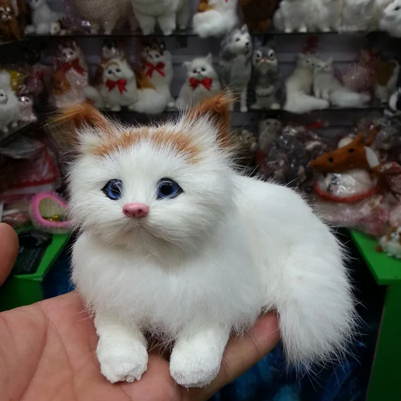 Натуральная кожа искусственная животных моделирования Cat украшения дома лежа