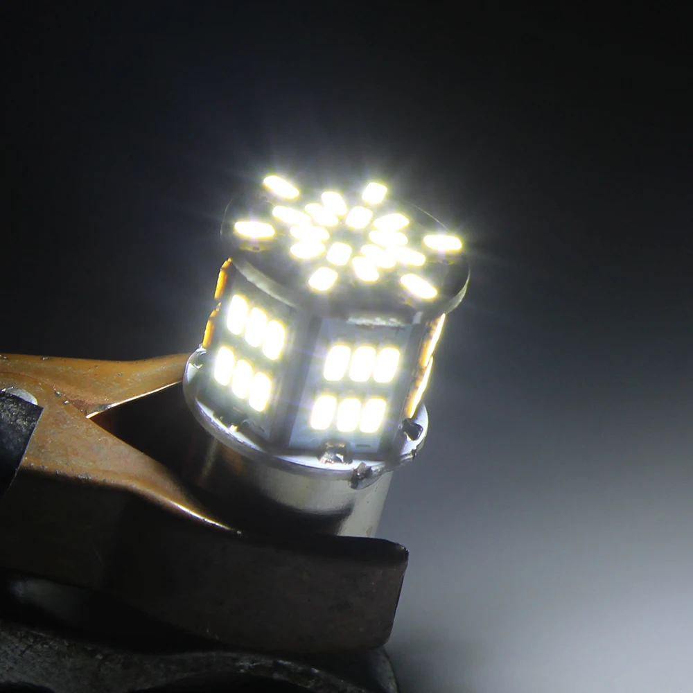 1156 BA15S светодиодный автомобильные тормозные лампы 3014 54SMD автомобильный Стайлинг