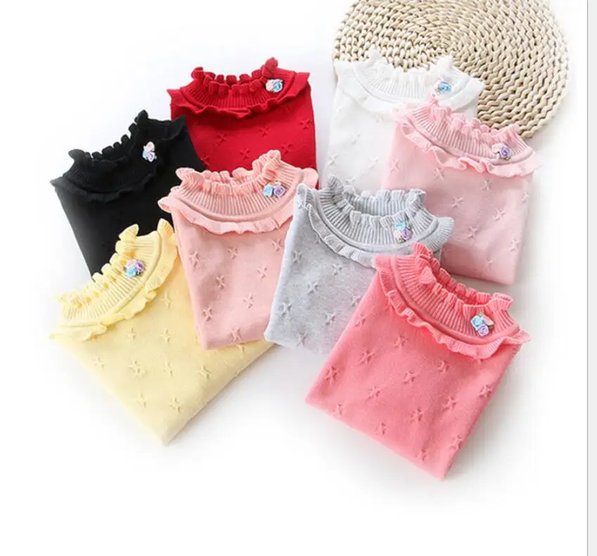 Новинка 2017 года осень-зима водолазки с длинным рукавом Пуловеры Детский свитер