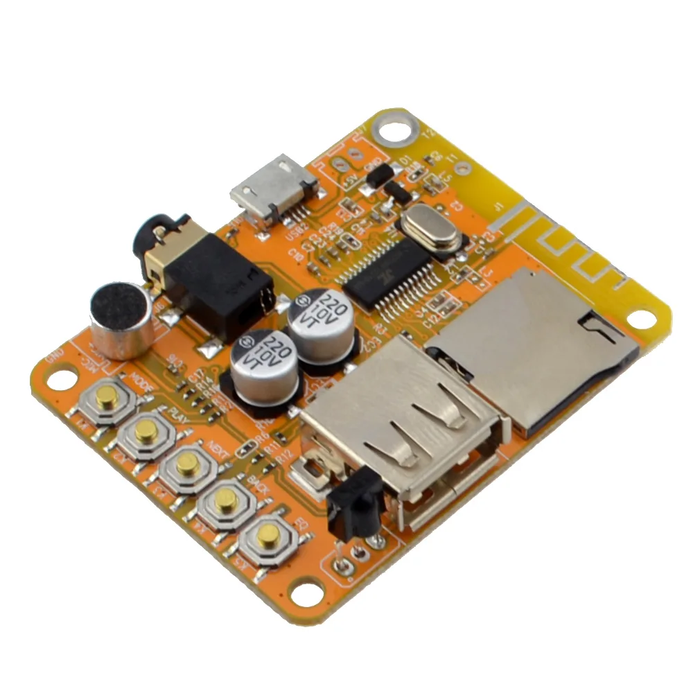 DIY Bluetooth 4,2 беспроводной аудио приемник доска стерео звуковой модуль 5 в с функцией управления мобильным приложением и громкой связи