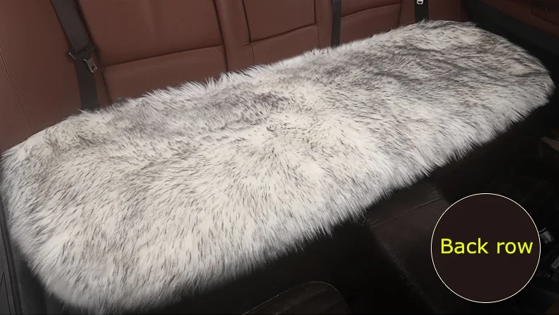 C36 Back row Grey 1 шт., зимние чехлы для сидений автомобиля, Длинные шерстяные, плюшевые, с подогревом, меховые, кожаные, мягкие, автокресла, набор подушек для автомобилей, стильные аксессуары для интерьера - Название цвета: C36 Back row Grey