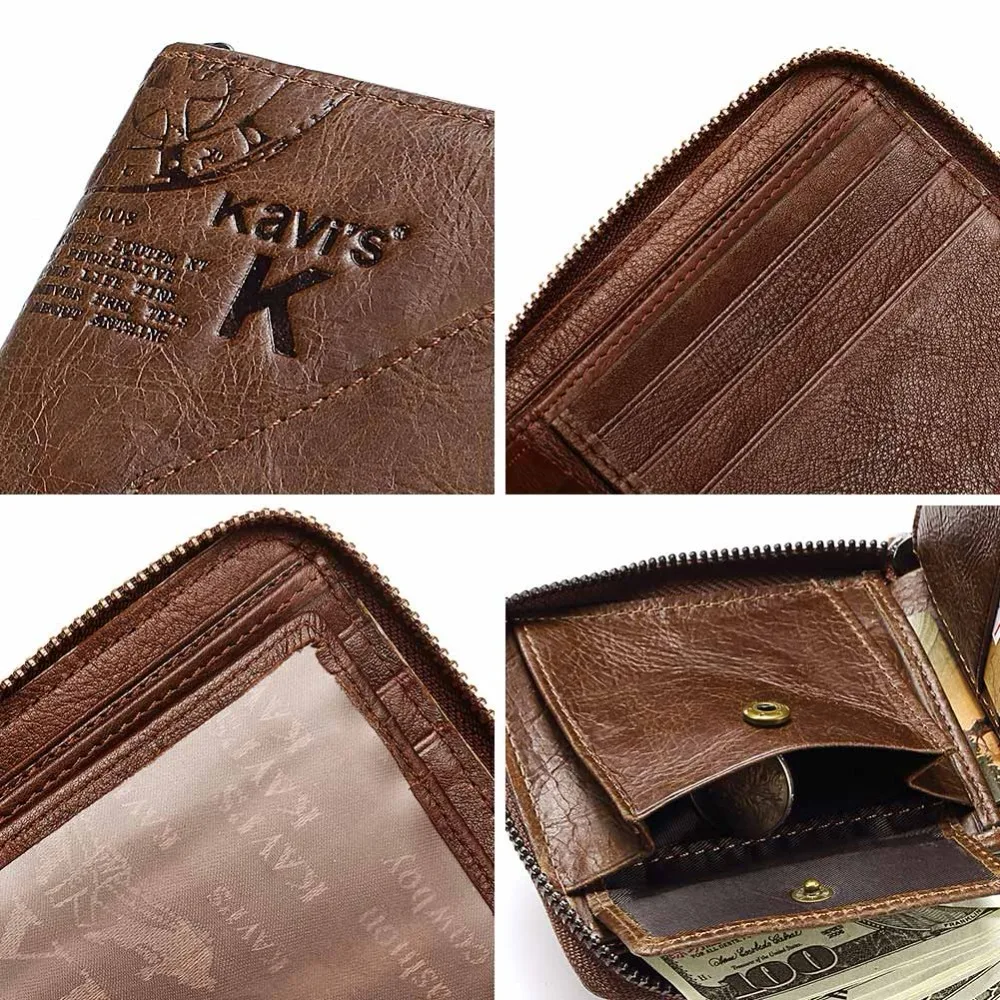 KAVIS,, мужской кошелек из натуральной кожи, кошелек для монет, мужской, Cuzdan, маленький Walet Portomonee, Rfid, Мини Портфель, Vallet Perse, держатель для карт