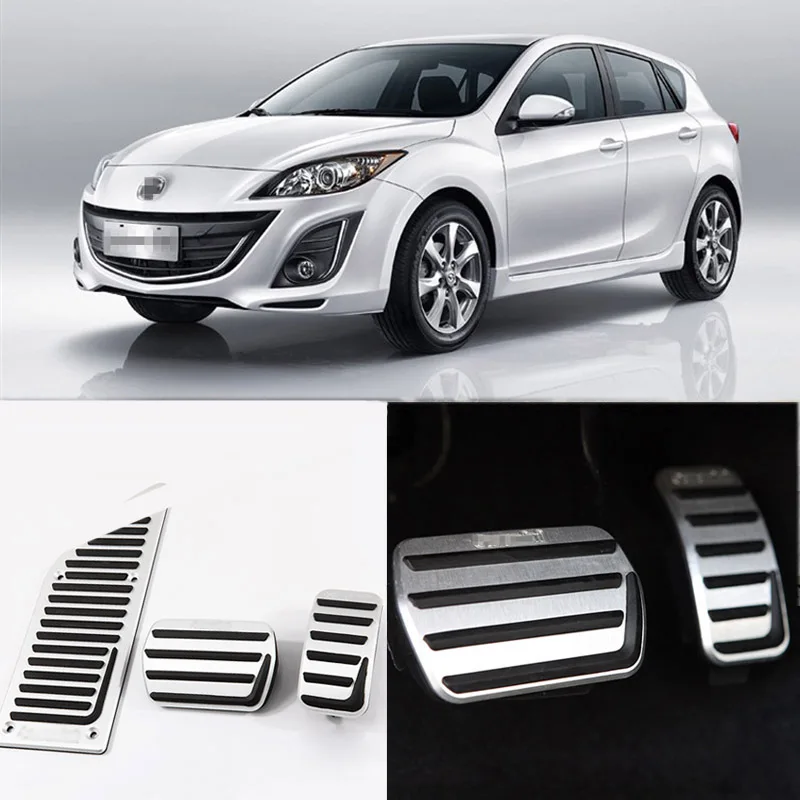 Savanini новинка 3 шт. алюминиевые Нескользящие подставки для ног предназначены Mazda