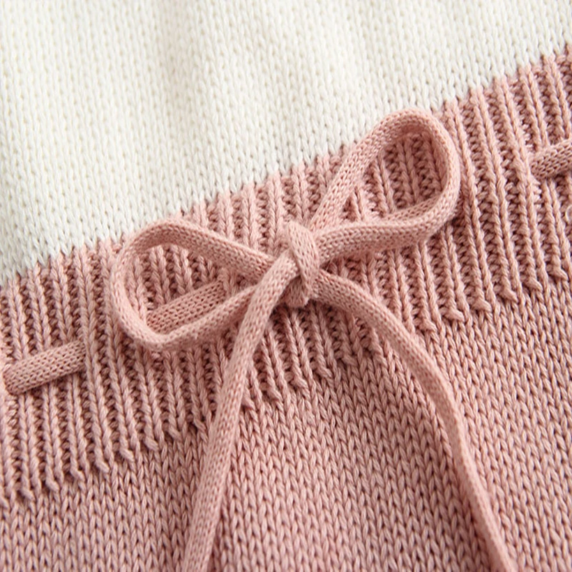 Baby Girl Clothes Newborn Knitted Embroidery Long Sleeve Infant Jumpsuit With Hat Romper Overalls | Мать и ребенок