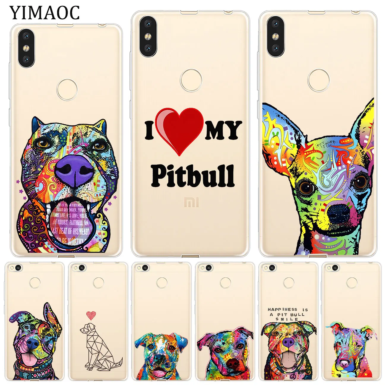 Мягкий силиконовый чехол для телефона YIMAOC Pitbull dog Для Xiaomi Mi 9 9T CC9 CC9E A3 Pro 8 SE A2 Lite A1 MiX
