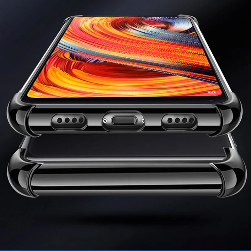 Мягкий чехол из ТПУ с принтом "для Xiaomi mi Mix 2 Чехол сверхтонкая жесткая накладка на заднюю панель с покрытием блестящие Чехлы для mi x 2 mi x2 mi xed Обложка для телефона из силикона и ТПУ