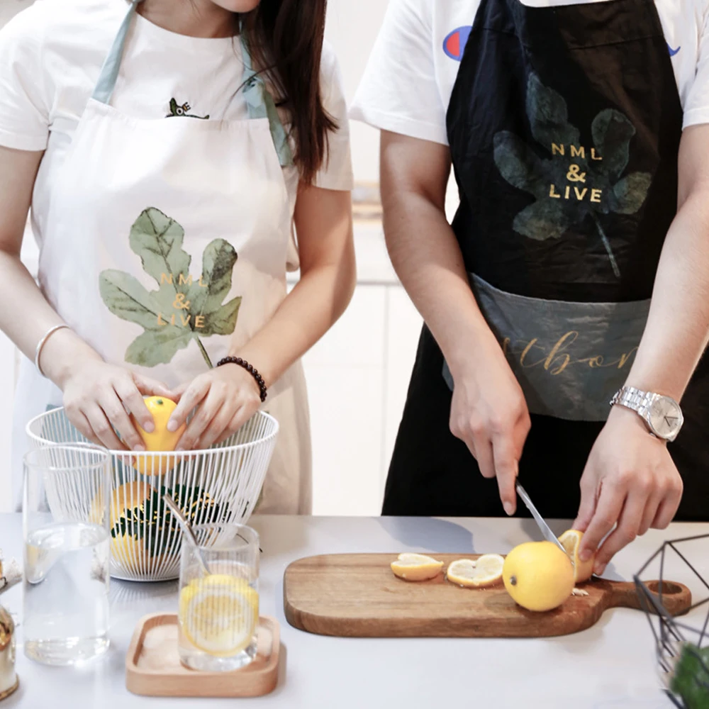 Женский Регулируемый хлопковый льняной высококачественный кухонный фартук для